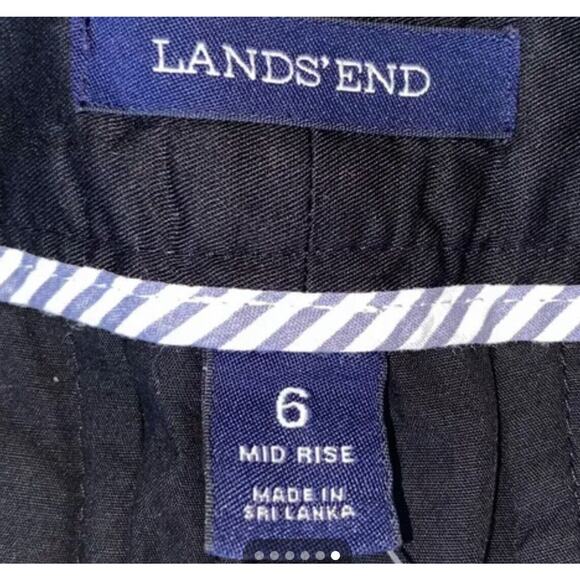 NEW Lands' End Women's 10" Eyelet Shorts, Size 6, Black, Retails $59, NWT - Picture 4 of 5